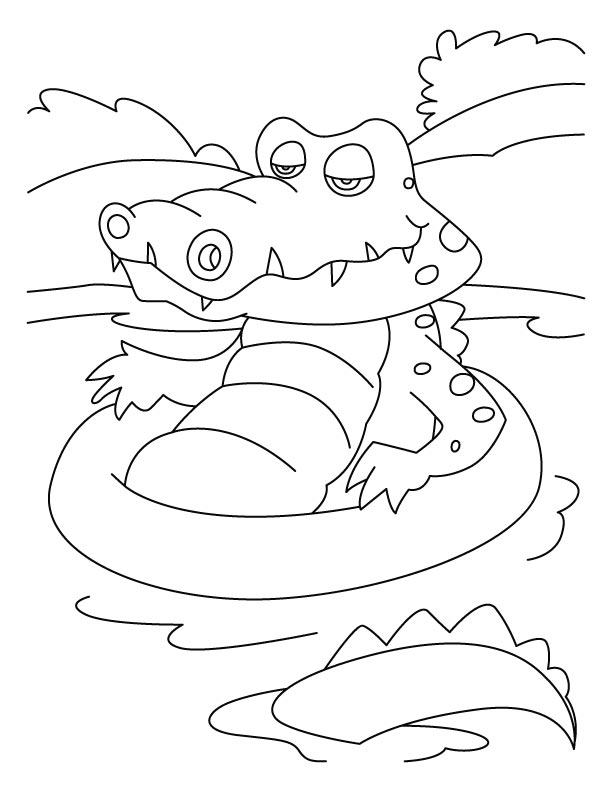 着色页: 鳄鱼 (动物) #4804 - 免费可打印着色页