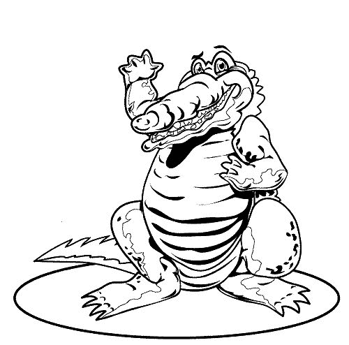着色页: 鳄鱼 (动物) #4814 - 免费可打印着色页