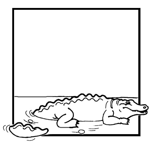 着色页: 鳄鱼 (动物) #4818 - 免费可打印着色页