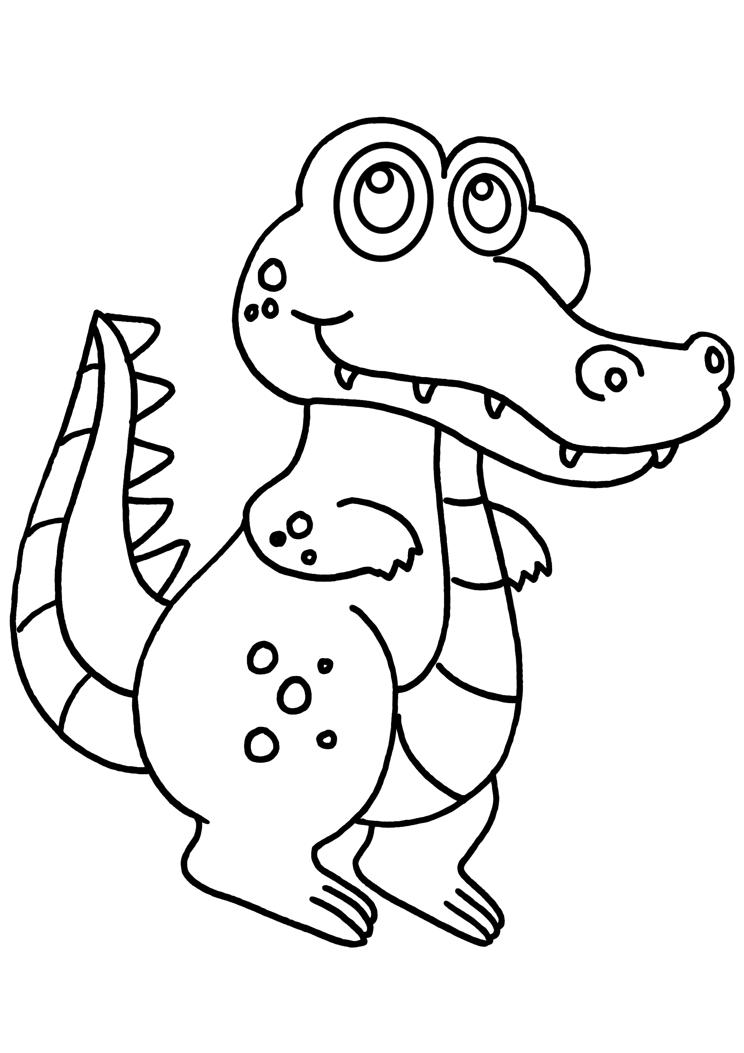 着色页: 鳄鱼 (动物) #4836 - 免费可打印着色页