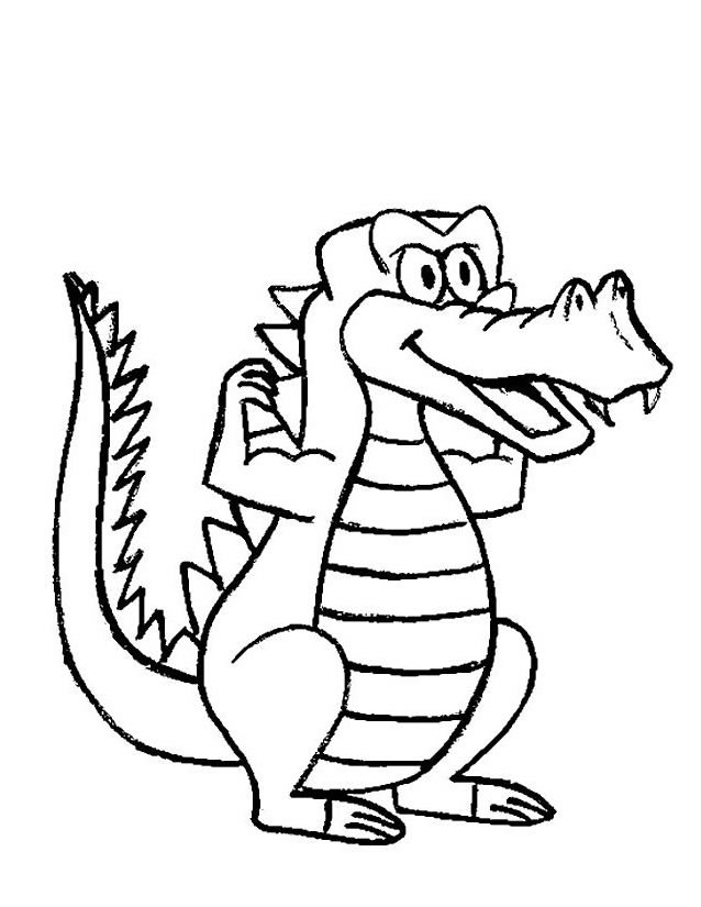 着色页: 鳄鱼 (动物) #4858 - 免费可打印着色页