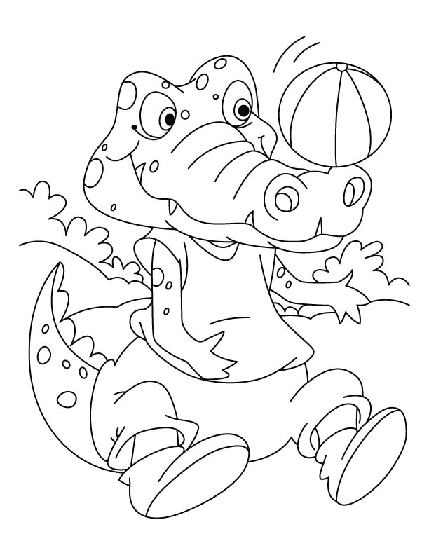 着色页: 鳄鱼 (动物) #4862 - 免费可打印着色页
