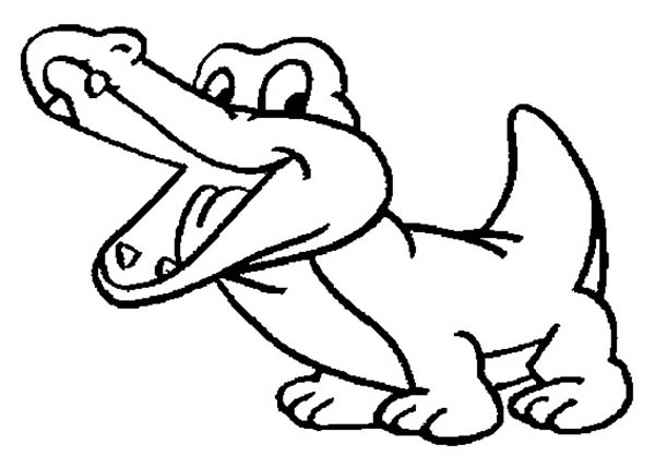 着色页: 鳄鱼 (动物) #4868 - 免费可打印着色页