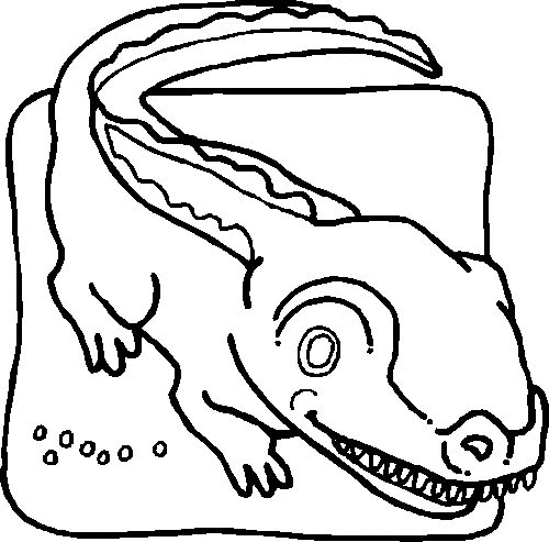 着色页: 鳄鱼 (动物) #4901 - 免费可打印着色页