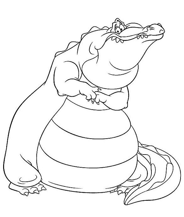 着色页: 鳄鱼 (动物) #4915 - 免费可打印着色页