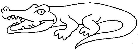 着色页: 鳄鱼 (动物) #4922 - 免费可打印着色页