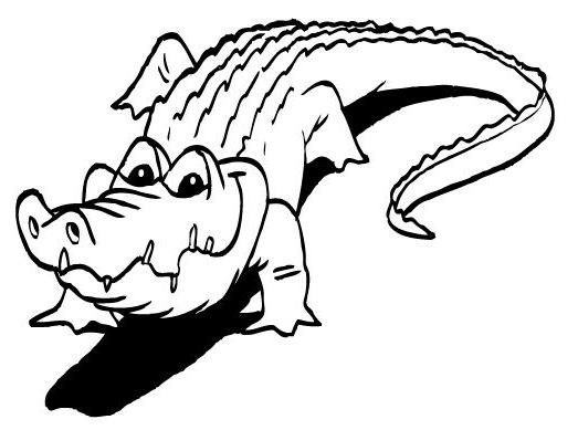 着色页: 鳄鱼 (动物) #4968 - 免费可打印着色页