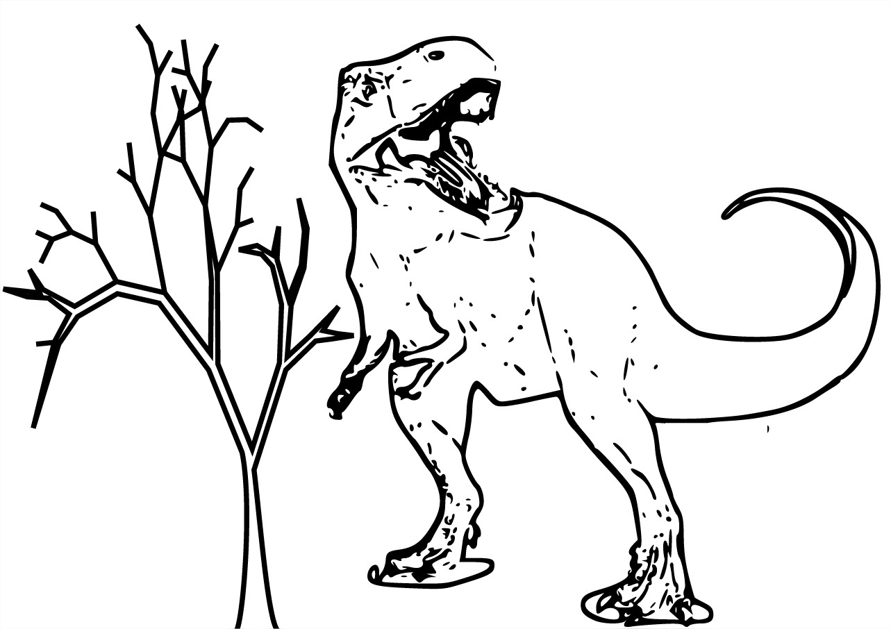 着色页: 恐龙 (动物) #5505 - 免费可打印着色页