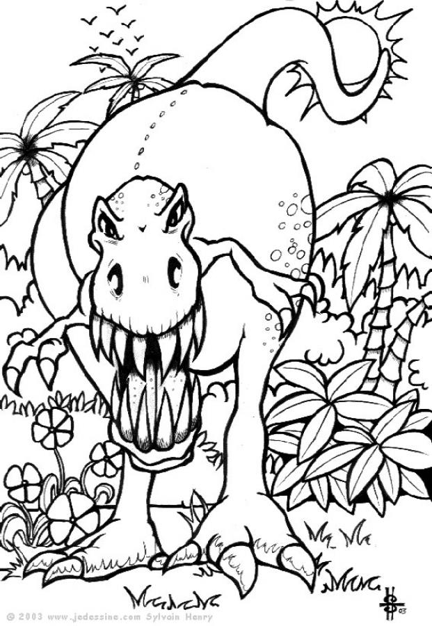 着色页: 恐龙 (动物) #5508 - 免费可打印着色页