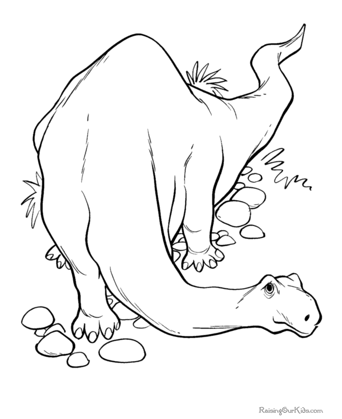 着色页: 恐龙 (动物) #5516 - 免费可打印着色页