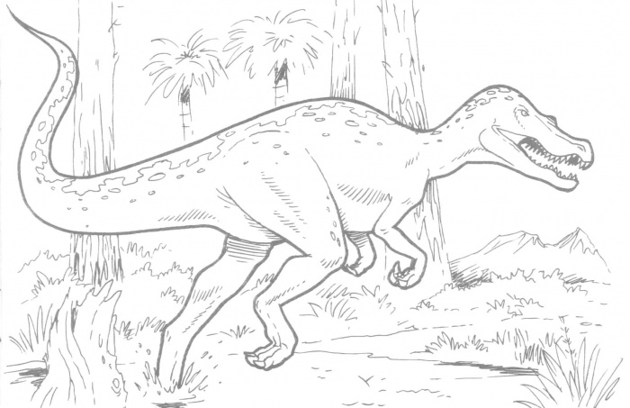 着色页: 恐龙 (动物) #5525 - 免费可打印着色页