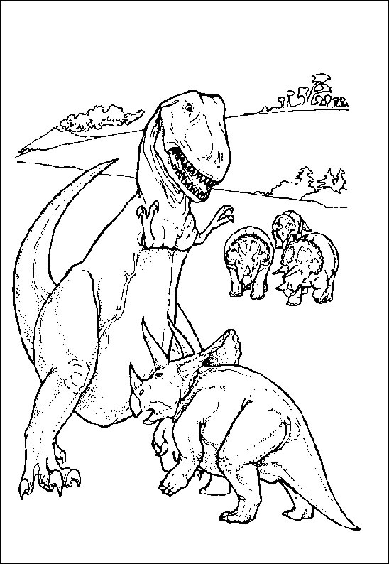 着色页: 恐龙 (动物) #5526 - 免费可打印着色页