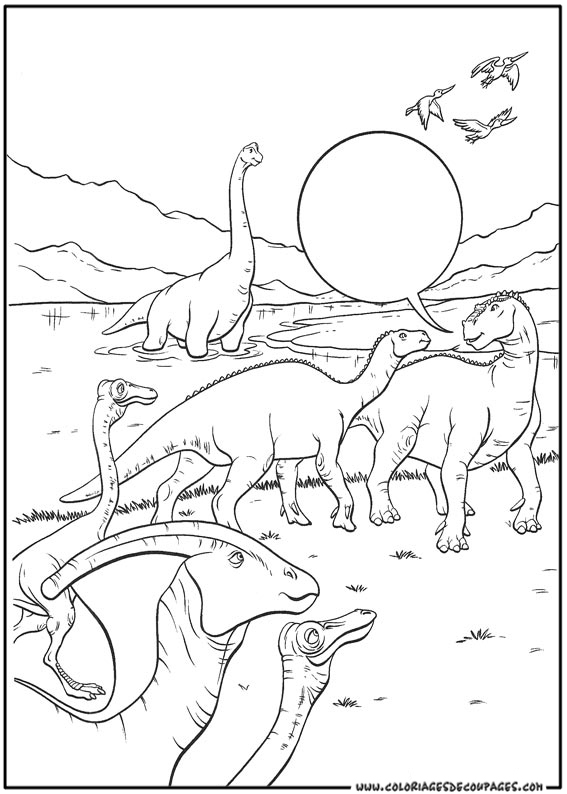 着色页: 恐龙 (动物) #5530 - 免费可打印着色页