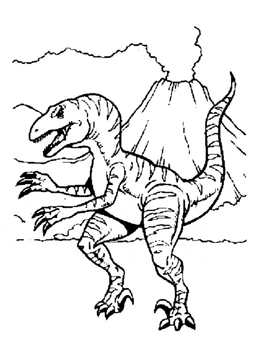 着色页: 恐龙 (动物) #5531 - 免费可打印着色页