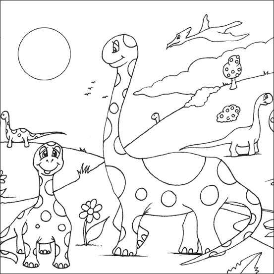 着色页: 恐龙 (动物) #5561 - 免费可打印着色页