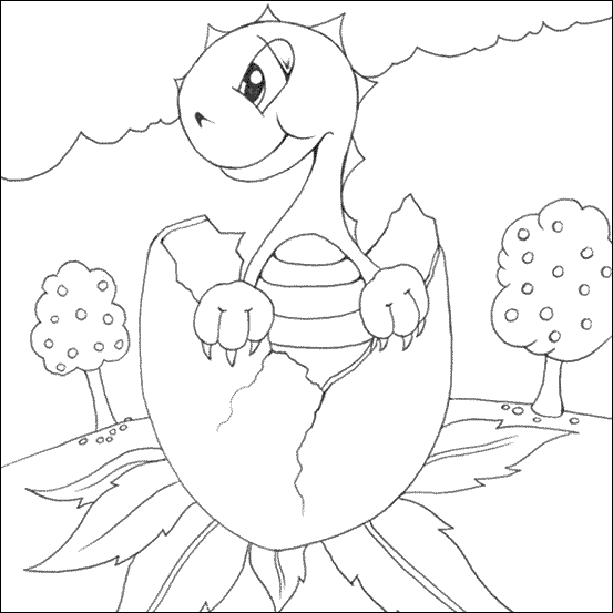 着色页: 恐龙 (动物) #5572 - 免费可打印着色页