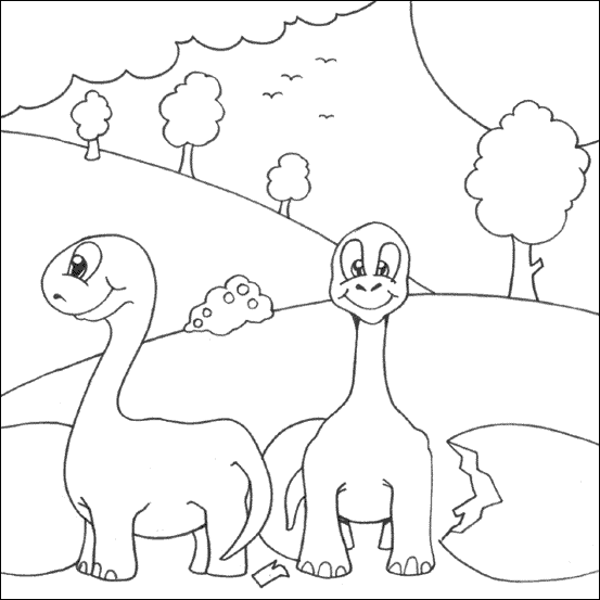 着色页: 恐龙 (动物) #5586 - 免费可打印着色页
