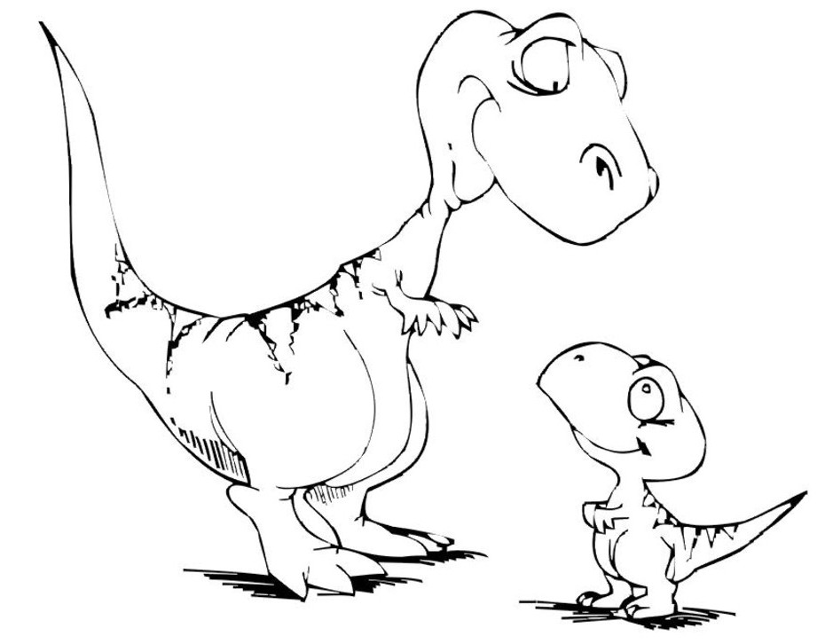 着色页: 恐龙 (动物) #5589 - 免费可打印着色页