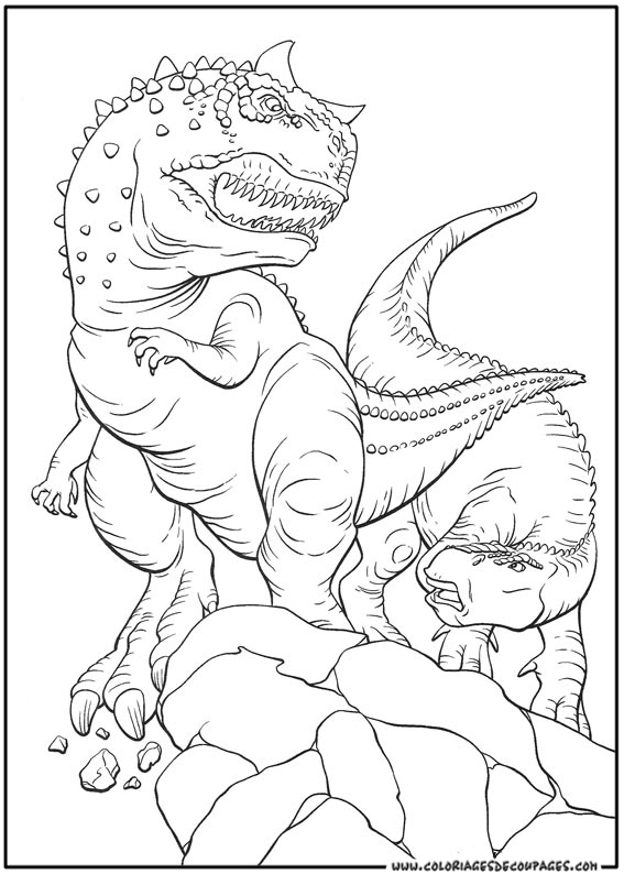 着色页: 恐龙 (动物) #5603 - 免费可打印着色页