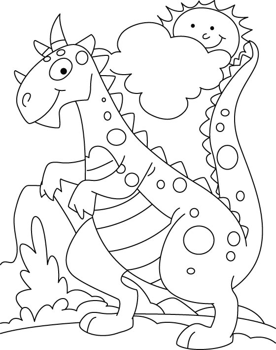 着色页: 恐龙 (动物) #5610 - 免费可打印着色页