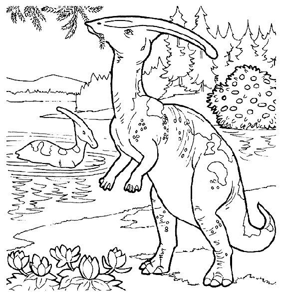 着色页: 恐龙 (动物) #5615 - 免费可打印着色页