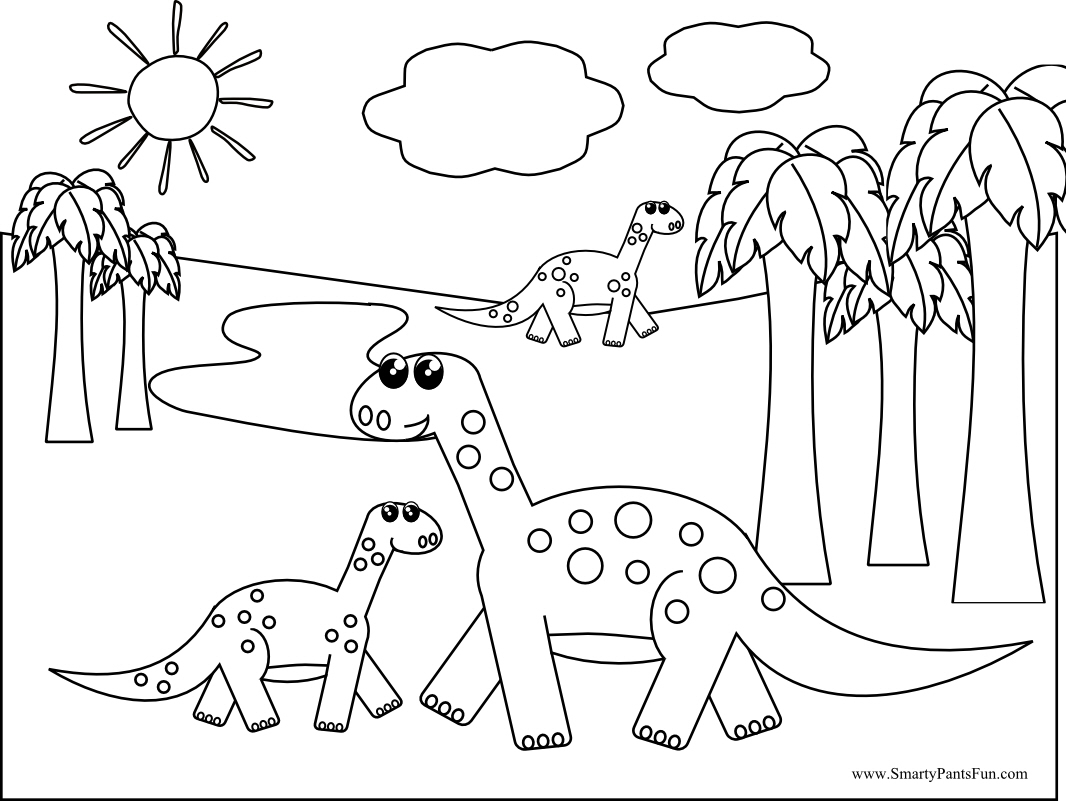 着色页: 恐龙 (动物) #5624 - 免费可打印着色页