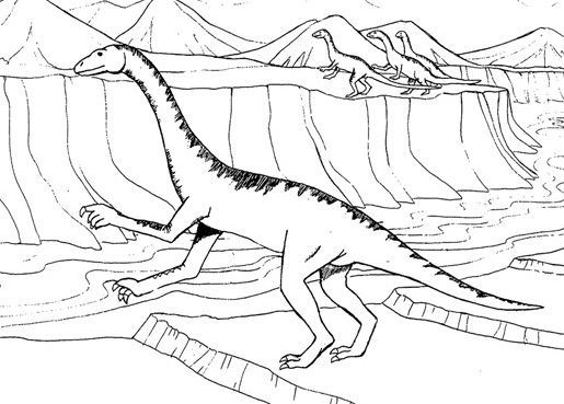 着色页: 恐龙 (动物) #5661 - 免费可打印着色页