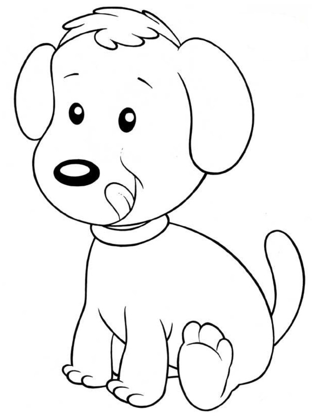 着色页: 狗 (动物) #3097 - 免费可打印着色页