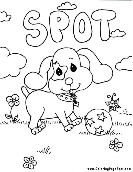 着色页: 狗 (动物) #3186 - 免费可打印着色页