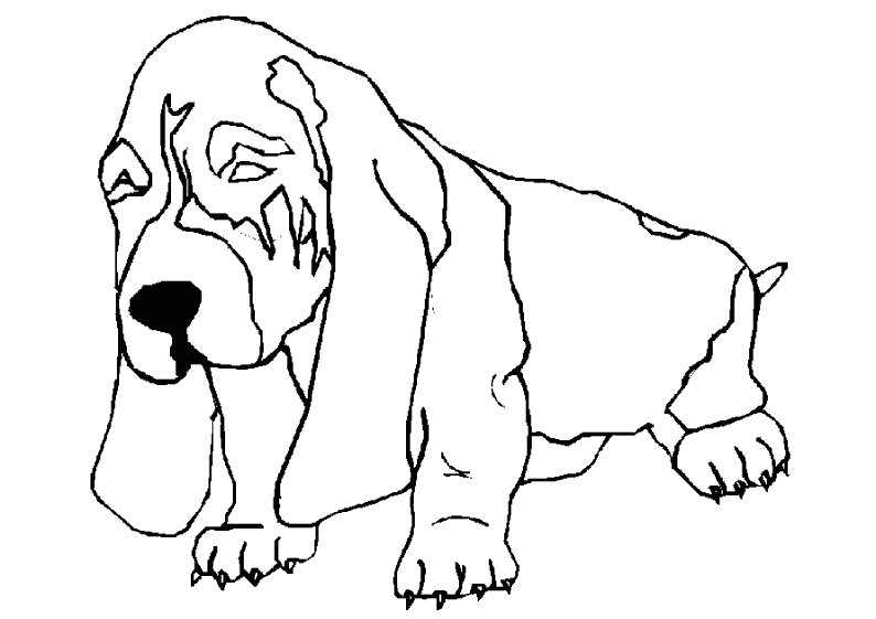 着色页: 狗 (动物) #3195 - 免费可打印着色页