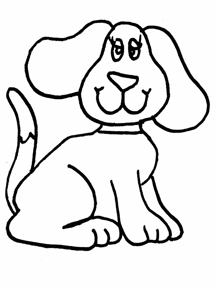 着色页: 狗 (动物) #8 - 免费可打印着色页