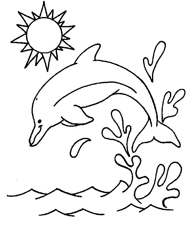 着色页: 海豚 (动物) #5093 - 免费可打印着色页