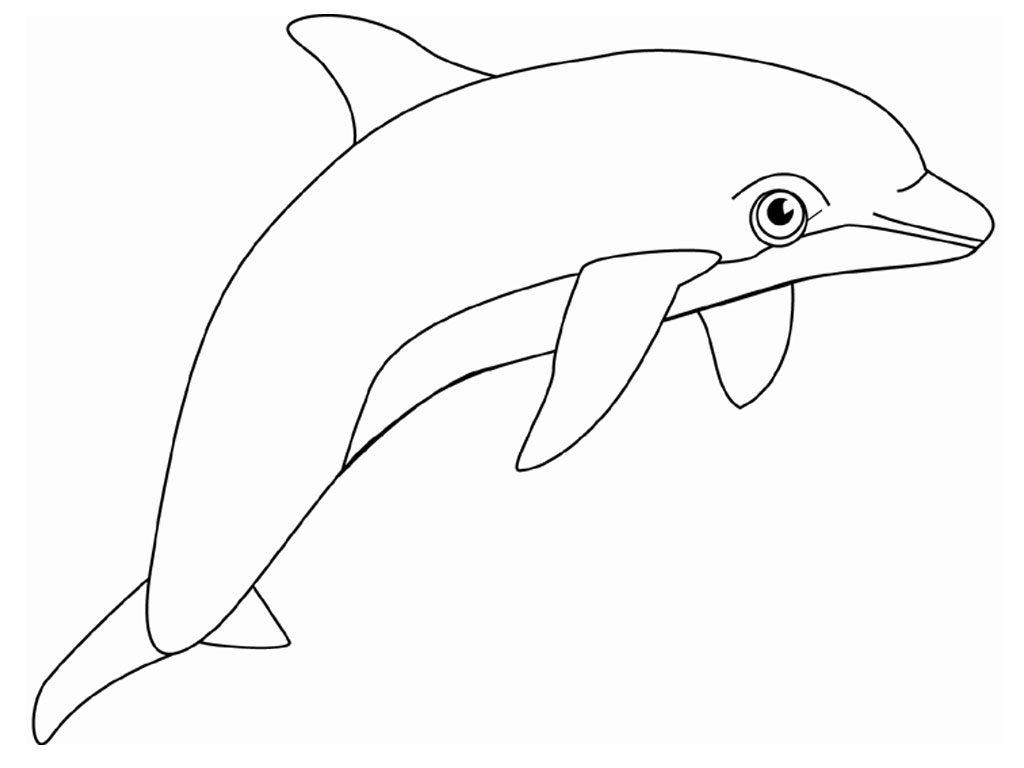着色页: 海豚 (动物) #5098 - 免费可打印着色页