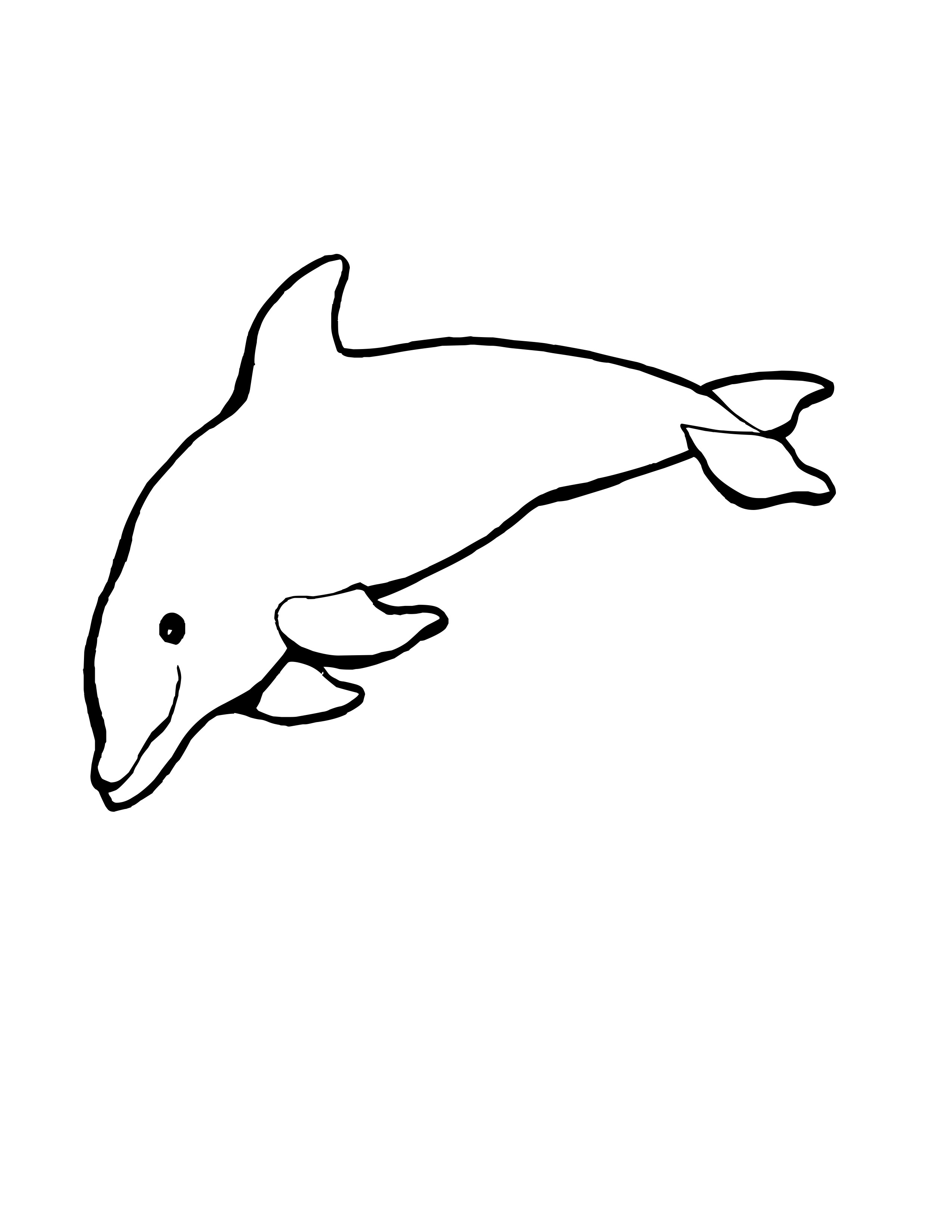 着色页: 海豚 (动物) #5138 - 免费可打印着色页