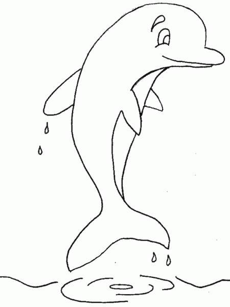 着色页: 海豚 (动物) #5155 - 免费可打印着色页