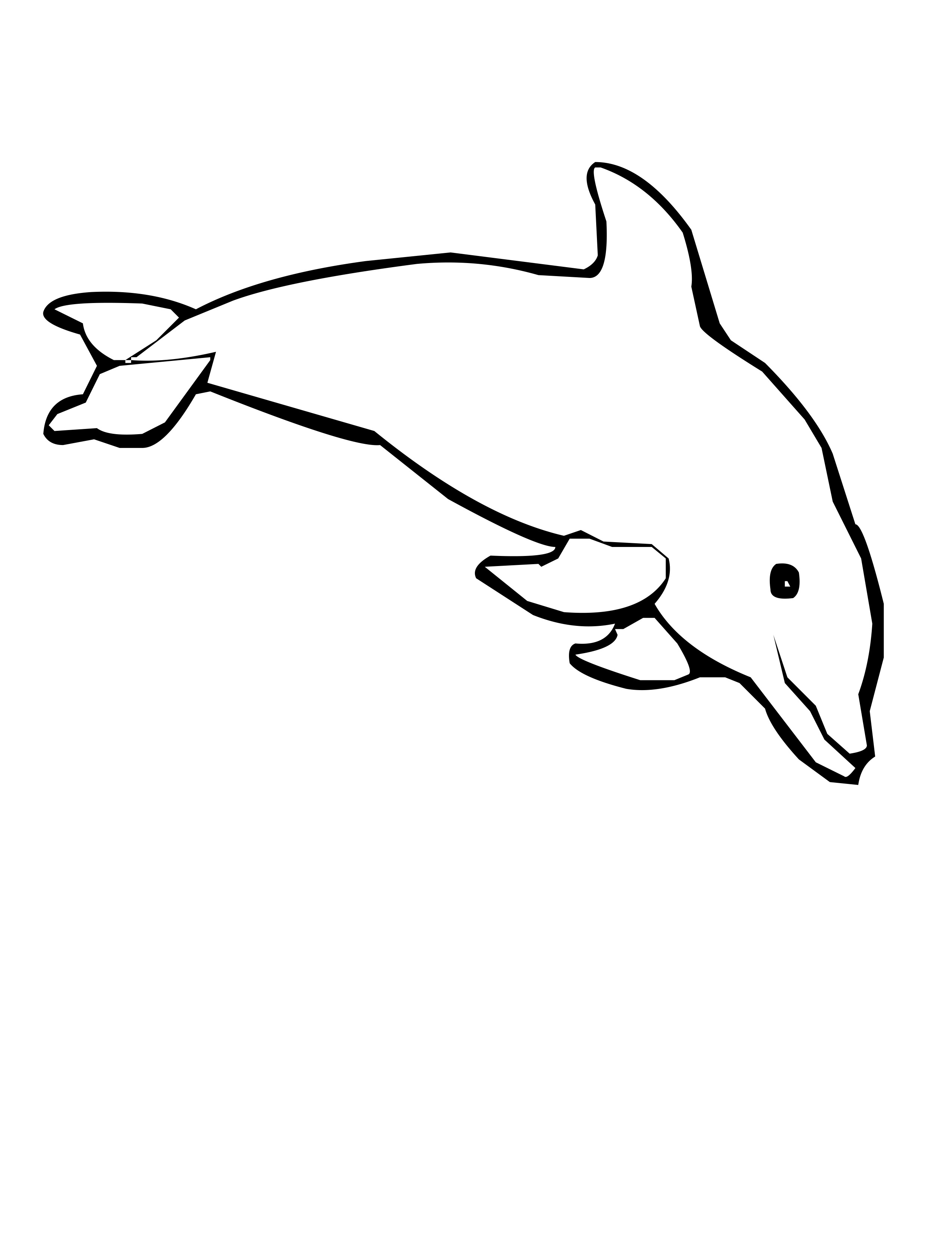 着色页: 海豚 (动物) #5161 - 免费可打印着色页