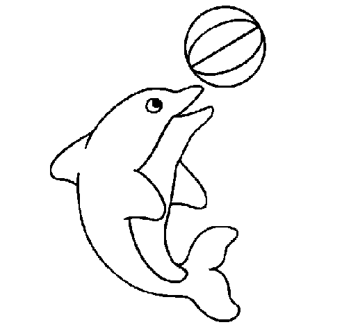 着色页: 海豚 (动物) #5187 - 免费可打印着色页
