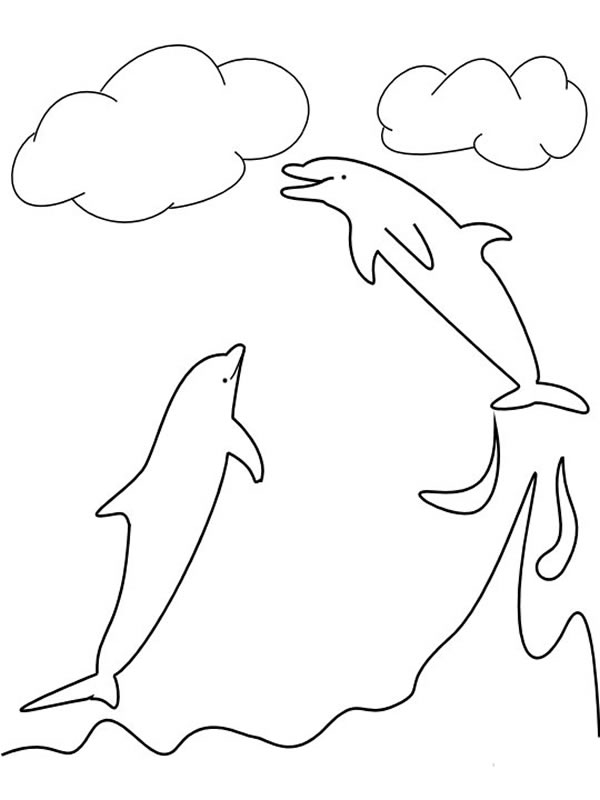 着色页: 海豚 (动物) #5244 - 免费可打印着色页