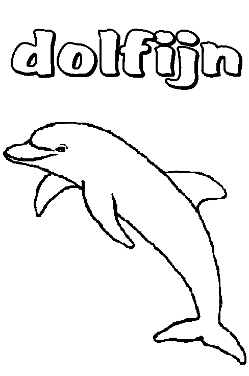 着色页: 海豚 (动物) #5265 - 免费可打印着色页