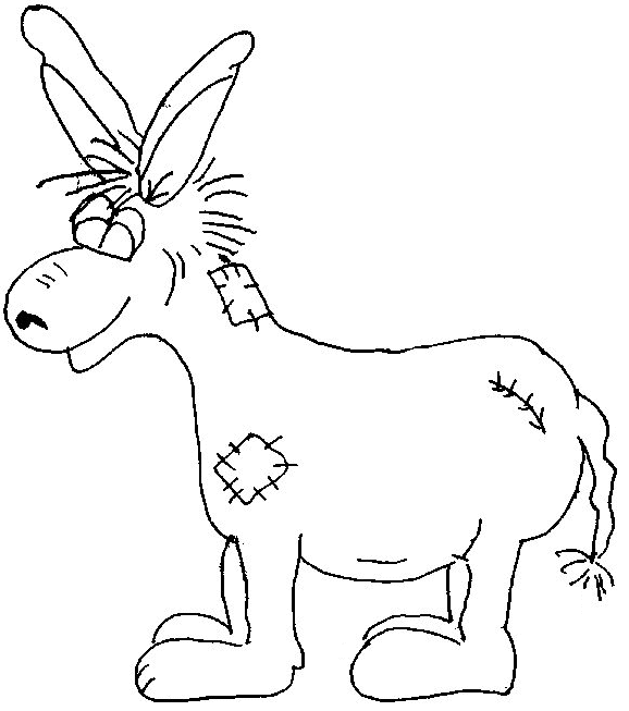 着色页: 驴 (动物) #511 - 免费可打印着色页
