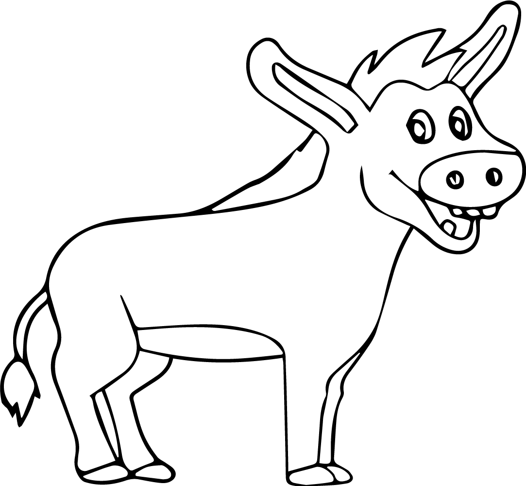 着色页: 驴 (动物) #568 - 免费可打印着色页