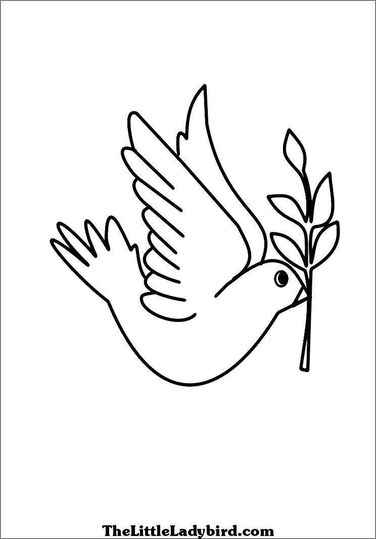 着色页: 鸽子 (动物) #3939 - 免费可打印着色页