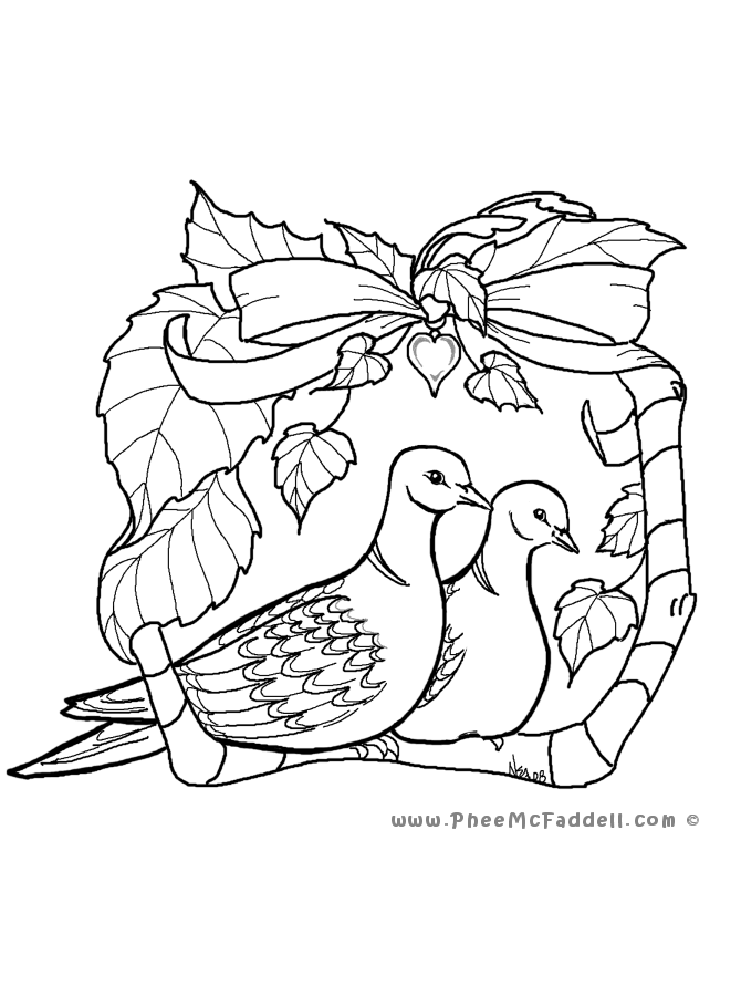着色页: 鸽子 (动物) #3976 - 免费可打印着色页