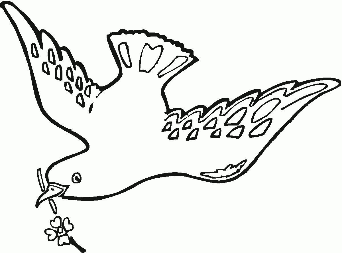 着色页: 鸽子 (动物) #4028 - 免费可打印着色页
