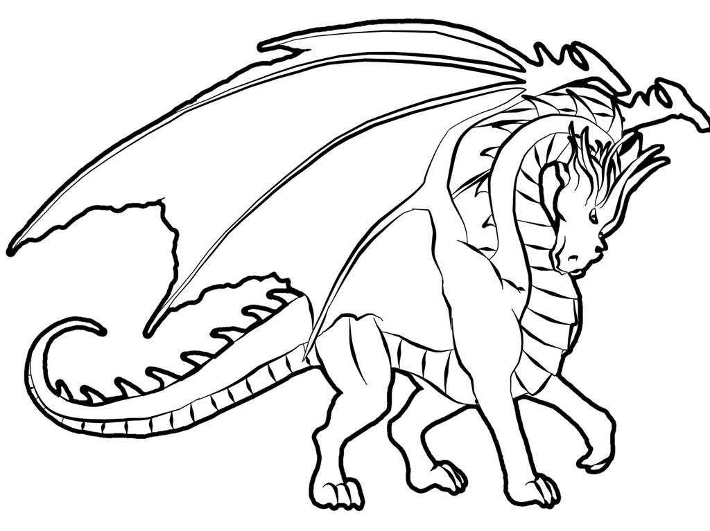 着色页: 龙 (动物) #5697 - 免费可打印着色页