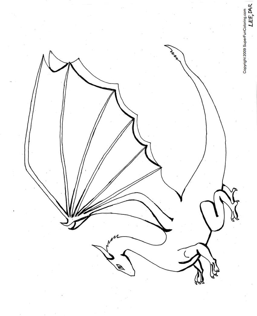 着色页: 龙 (动物) #5797 - 免费可打印着色页