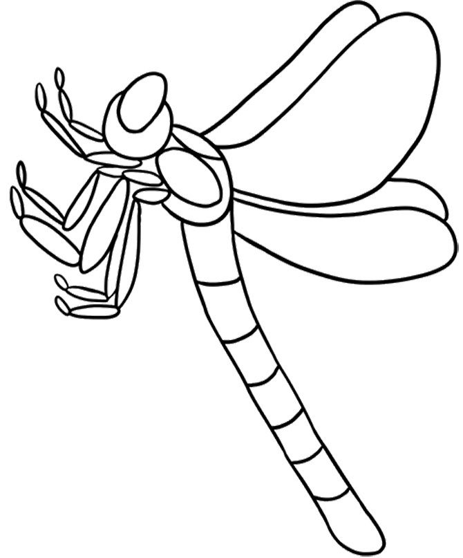着色页: 蜻蜓 (动物) #10001 - 免费可打印着色页