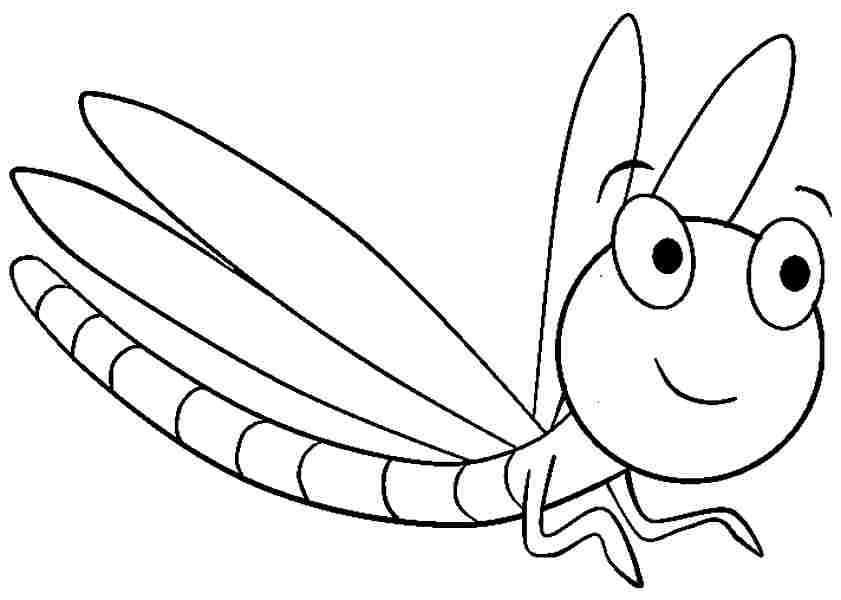着色页: 蜻蜓 (动物) #10017 - 免费可打印着色页