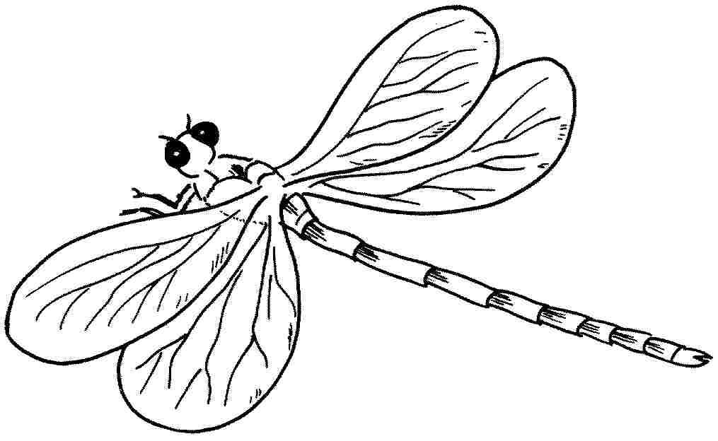 着色页: 蜻蜓 (动物) #10024 - 免费可打印着色页