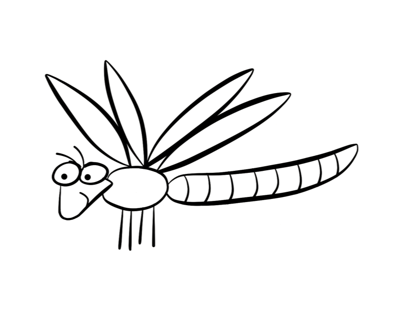 着色页: 蜻蜓 (动物) #9899 - 免费可打印着色页